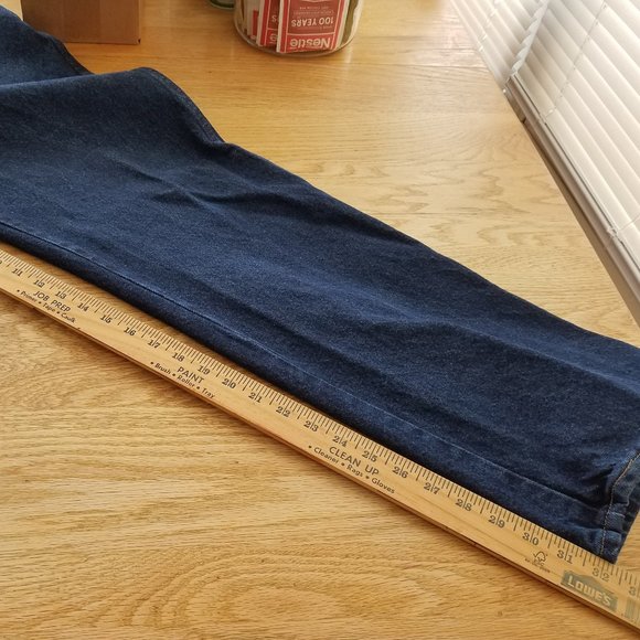 Wrangler Blue Jeans 40x32 Regular Straight Dark Wash 96501MR Cotton Denim - Picture 6 of 8